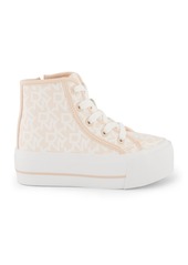 Dkny Little and Big Girls Katie Tall Platform High Top Sneaker - Ivory