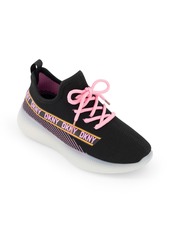 Dkny Little and Big Girls Slip On Landon Stretchy Knit Sneakers - Pink