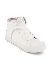Dkny Little Girls Fashion Athletic High Top Sneakers - White