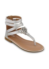Dkny Little Girls Gladiator Thong Sandals - Silver