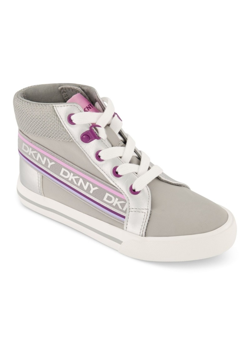 Dkny Little Girls Hannah Elastic Sneakers - Gray
