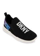 Dkny Little Girls Lightweight Slip On Ombre Logo Sneakers - Black