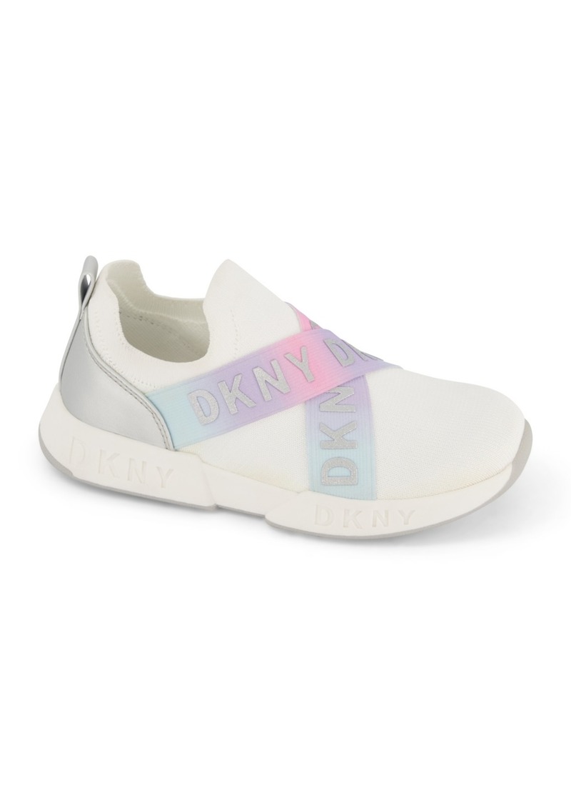 Dkny Little Girls Slip On Sneakers - White Multi