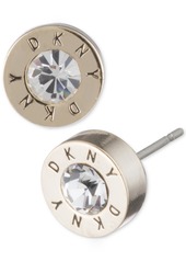 Dkny Logo Crystal Ring Stud Earrings, Created for Macy's