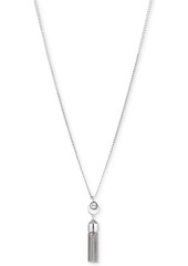 Dkny Logo Crystal Tassel Pendant Necklace, Created for Macy's