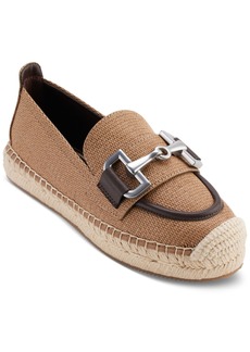 Dkny Mally Slip On Bit Buckle Espadrille Loafer Flats - Brown/ Coffee