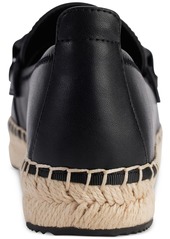 Dkny Mally Slip On Bit Buckle Espadrille Loafer Flats - Black