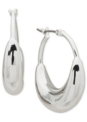 Dkny Medium Puffy Sculptural Elongated Hoop Earrings - Gold