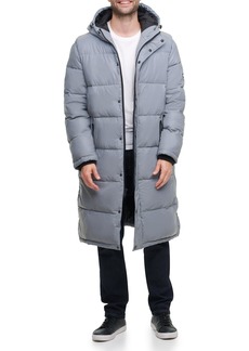 DKNY Men's Arctic Cloth Hooded Extra Long Parka Jacket