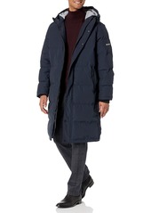 DKNY Men's Arctic Cloth Hooded Extra Long Parka Jacket