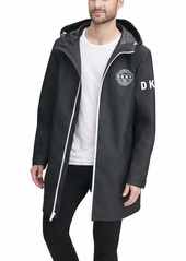 DKNY Men's Classic Long Rubberized Rain Jacket