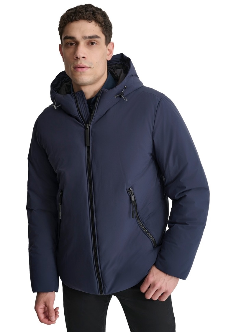 Dkny Men's Hooded Full-Zip Jacket - Navy