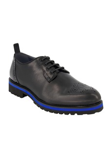 Dkny Men's Leather Contrast Lace Up Shoes - Black