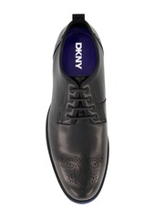 Dkny Men's Leather Contrast Lace Up Shoes - Black