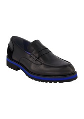 Dkny Men's Leather Contrast Penny Loafers - Black