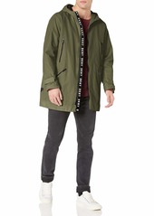DKNY Men's Midlength Hooded Taslan Parka Jacket