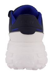 Dkny Men's Mixed Media Low Top Lightweight Sole Trekking Sneakers - White