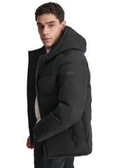 Dkny Men's Mixed-Media Puffer Coat, Created for Macy's - Reflective