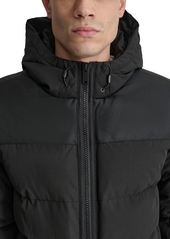 Dkny Men's Mixed-Media Puffer Coat, Created for Macy's - Reflective