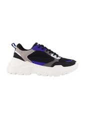 Dkny Men's Mixed Media Runner on a Lightweight Sole Sneakers - Navy