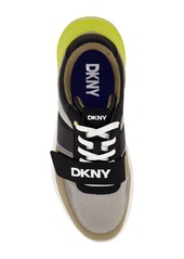 Dkny Men's Mixed Media Runner with Front Logo Strap Sneakers - Tan