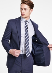 Dkny Men's Modern-Fit Blue Mini Check Suit Separate Jacket - Blue