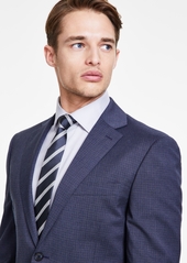 Dkny Men's Modern-Fit Blue Mini Check Suit Separate Jacket - Blue