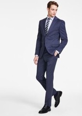 Dkny Mens Modern Fit Blue Mini Check Suit Separates