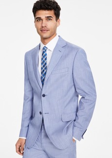 Dkny Men's Modern-Fit Light Blue Neat Suit Separate Jacket - Light Blue