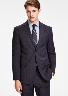 Dkny Men's Modern-Fit Stretch Suit Jacket - Grey Plaid