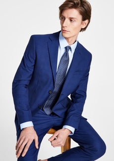 Dkny Men's Modern-Fit Stretch Suit Jacket - Blue Plaid