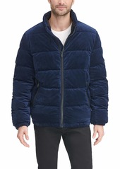 DKNY Men's Quilted Velvet Ultra Loft Puffer Jacket