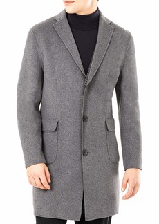 DKNY mens Overcoat Wool Blend Coat   US