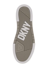 Dkny Men's Side Logo Perforated Two Tone Branded Sole Racer Toe Sneakers - Grey