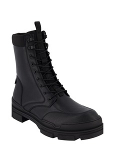 Dkny Men's Side Zip Tall Rubber Lug Sole Boots - Black