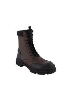 Dkny Men's Side Zip Tall Rubber Lug Sole Boots - Brown