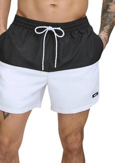 DKNY Men's Standard Lightweight Quick Dry Volley UPF 40+ Protection Swim Trunk