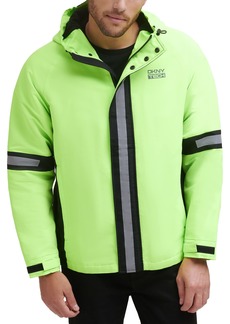 DKNY Men's Taslan Performance Hoody with Reflective Detail