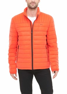 DKNY Men's Water Resistant Ultra Loft Quilted Packable Puffer Jacket