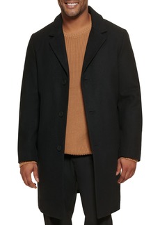 DKNY Men's Wool Blend Notch Collar Coat