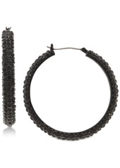 Dkny Micro-Pave 1 2/3" Hoop Earrings, Created for Macy's