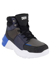 DKNY Mixed Media High Top Sneaker in Grey/Blue at Nordstrom Rack