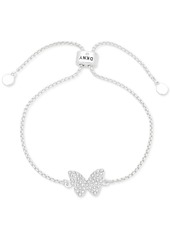 Dkny Pave Butterfly Slider Bracelet - Silver