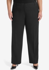 Dkny Plus Size Modern-Fit Pants - Black