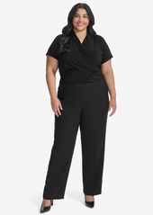 Dkny Plus Size Modern-Fit Pants - Black