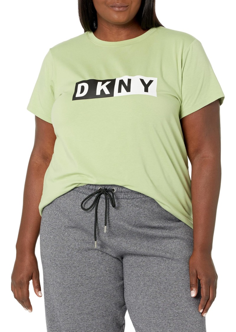 DKNY Plus Two Tone Logo Tee