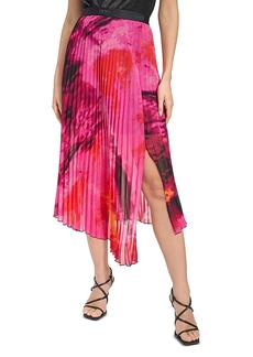 Dkny Printed Chiffon Asymmetric Midi Skirt