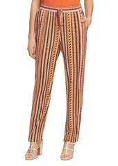 DKNY Printed Pull On Tie Front Pants