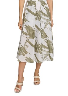 Dkny Printed Voile A Line Skirt
