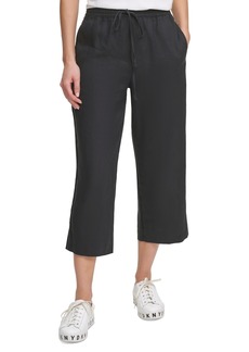 Dkny Pull-On Wide-Leg Pants - Black